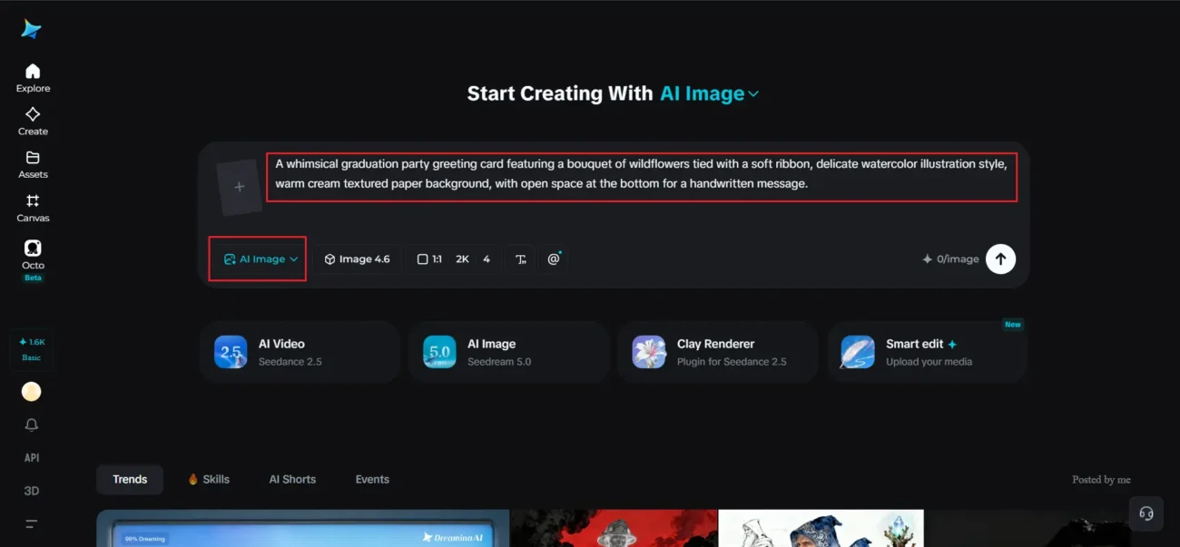 Step 1: Write a text prompt and/or add a reference image
